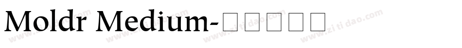 Moldr Medium字体转换